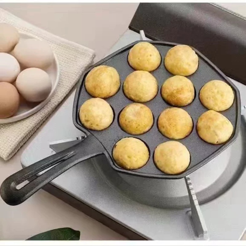 Takoyaki Pan Cast - Чугунная сковорода для яиц с антипригарным