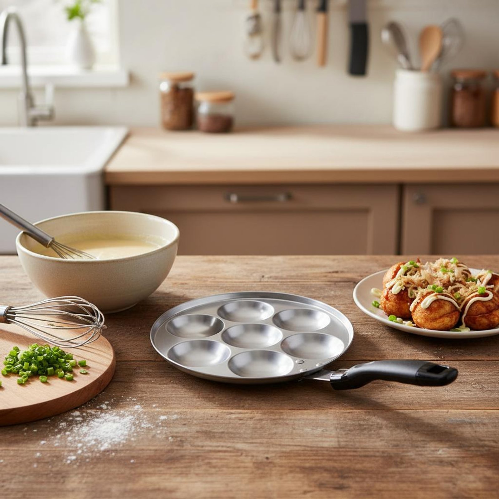 Takoyaki Pan Cast - Сковорода для такояки, легко моющаяся, японский