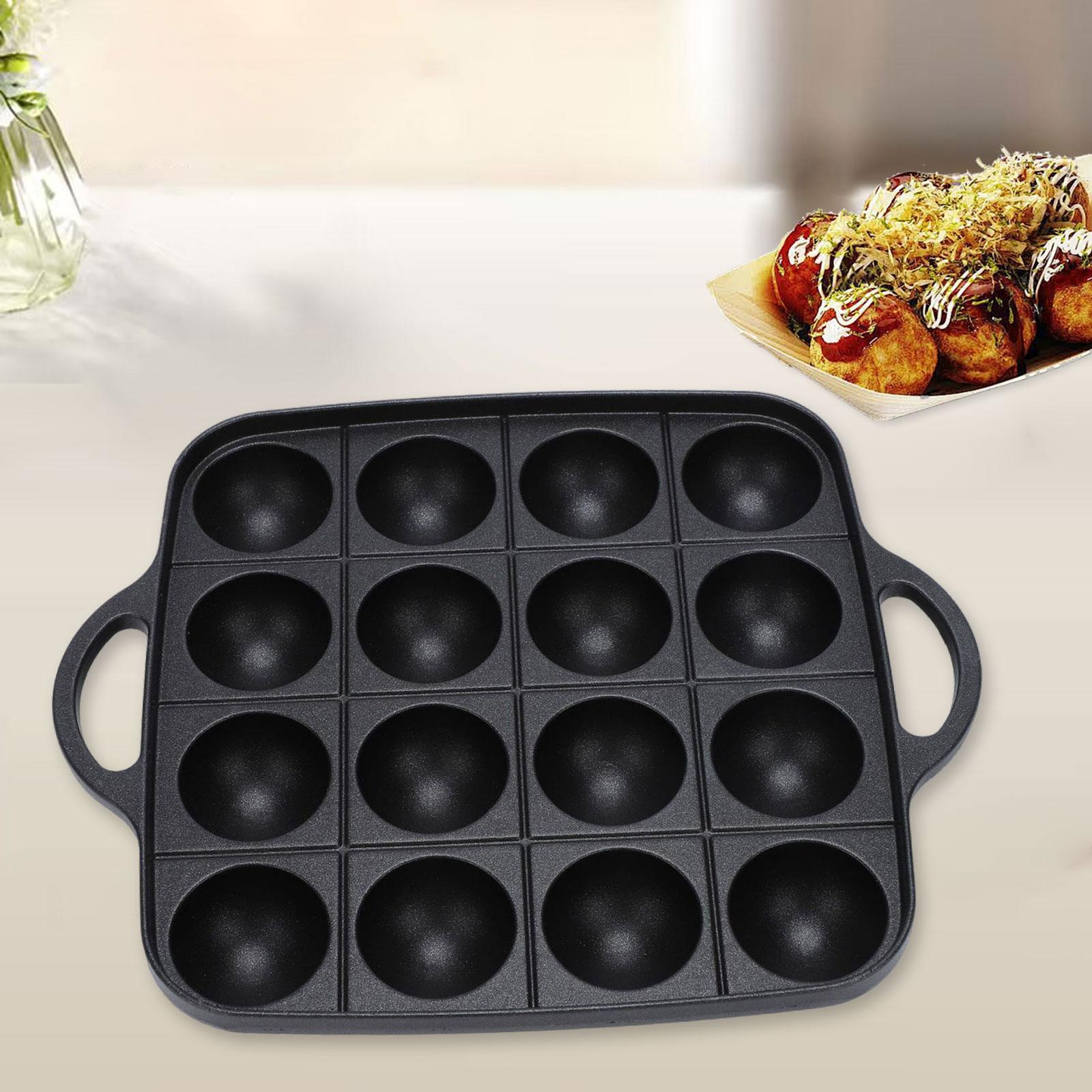 Takoyaki Pan Cast - Сковорода для тараканиаки, легко моющаяся, 16