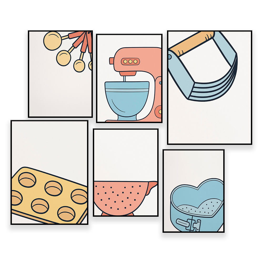 Home Cooking Classes - Стена для галереи выпечки, Декор для