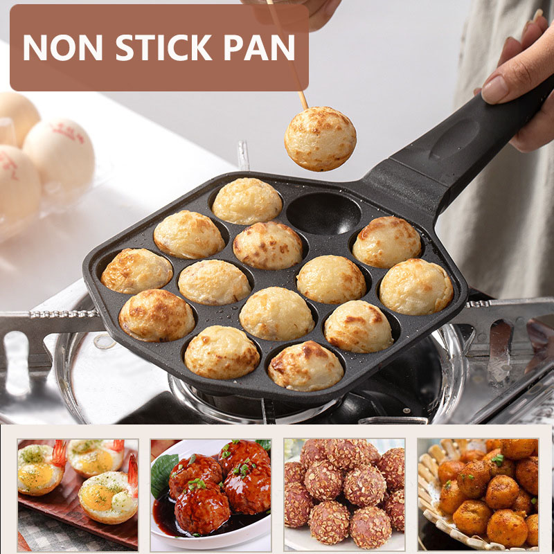 Takoyaki Pan Cast - Сковорода Takoyaki с 12/14 отверстиями, шарики