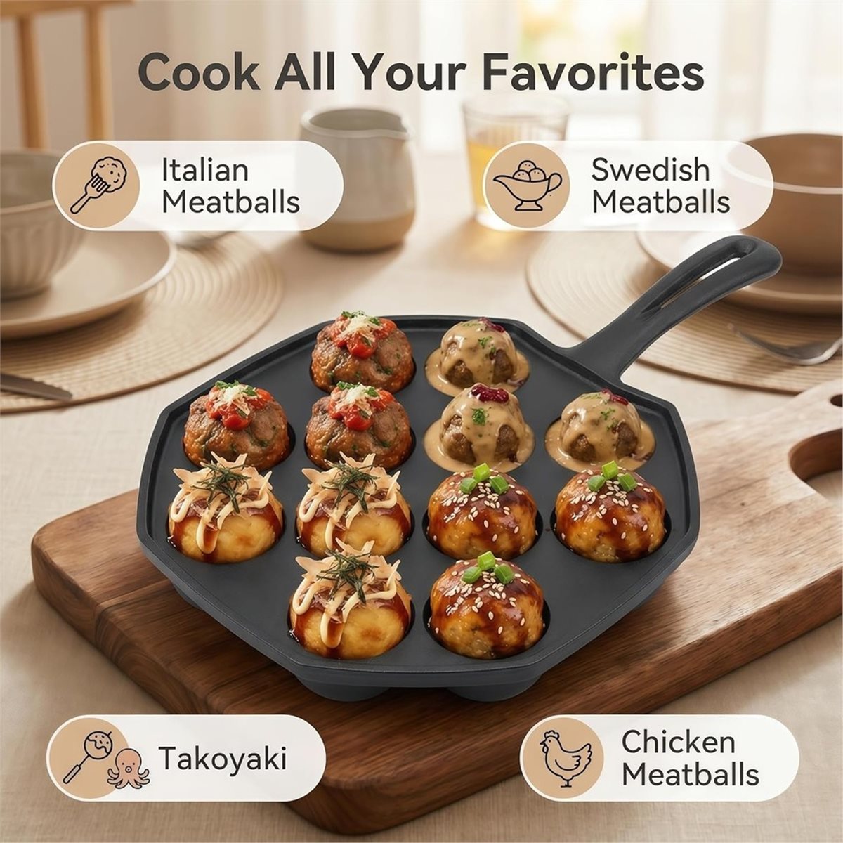 Чугунная сковорода для такояки – обзор и цена Takoyaki Pan Cast