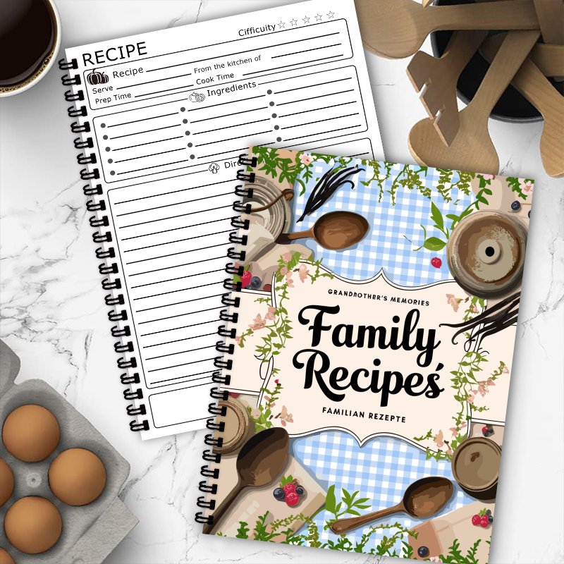 Книга рецептов формата А5, син – обзор и цена Home Cooking Cookbook