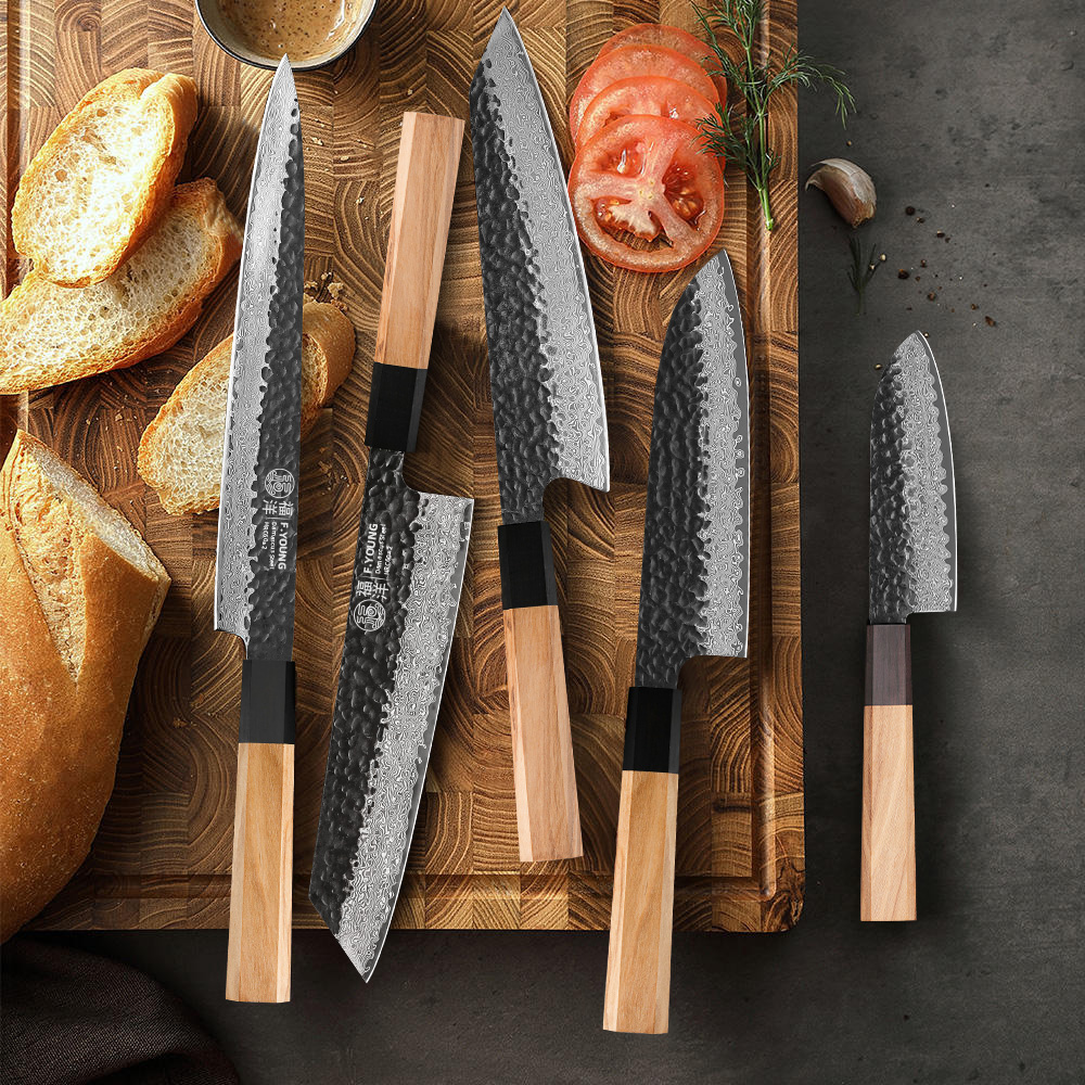 F.YOUNG Кухонные ножи из дамас – обзор и цена Wok Carbon Steel